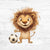 Bügelbild Fußball Tiere 5 - Löwe 1