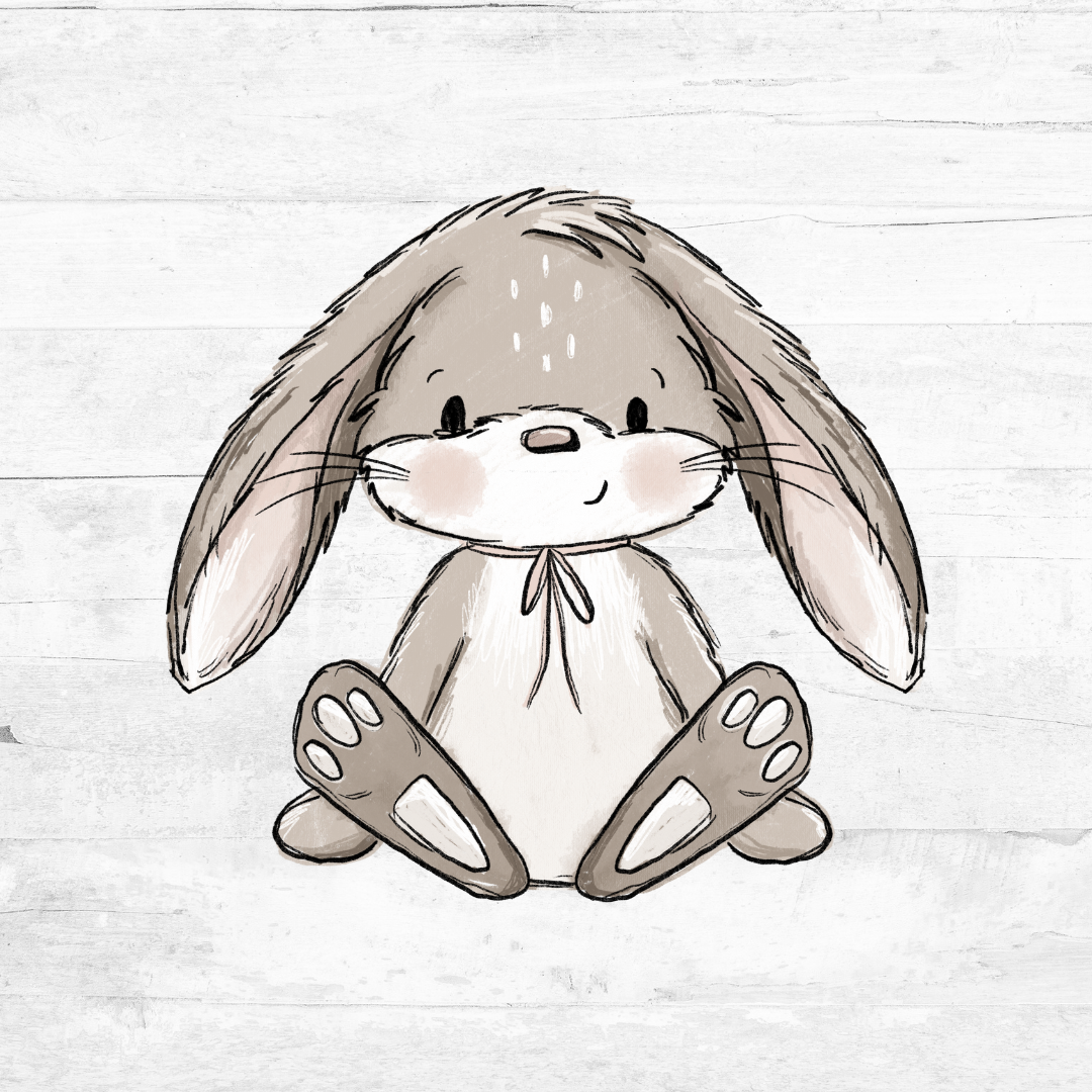 Bügelbild Scratch Hasi braun