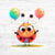 Bügelbild Tiere mit Ballons 6 - Marienkäfer