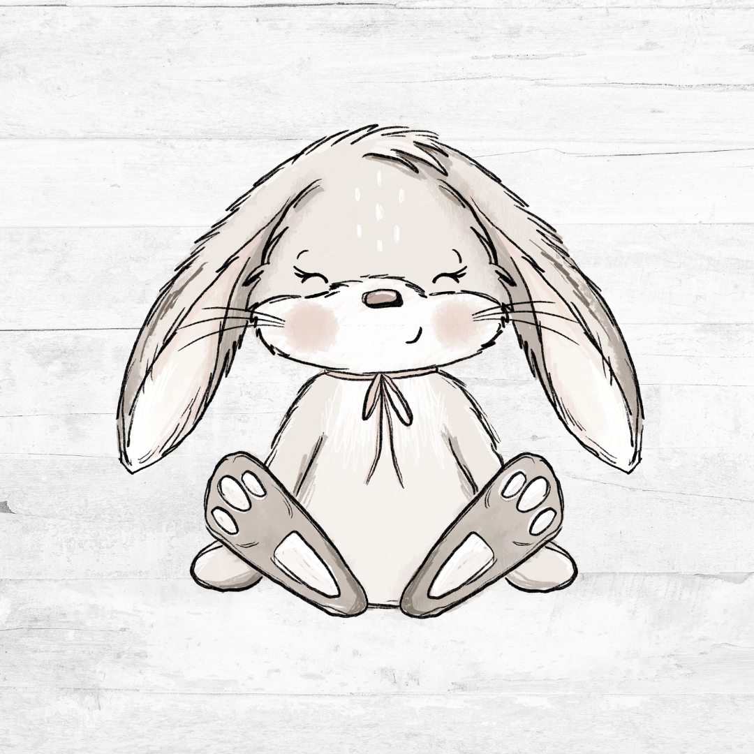 Bügelbild Scratch Hasi beige