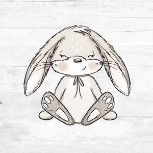 Bügelbild Scratch Hasi beige