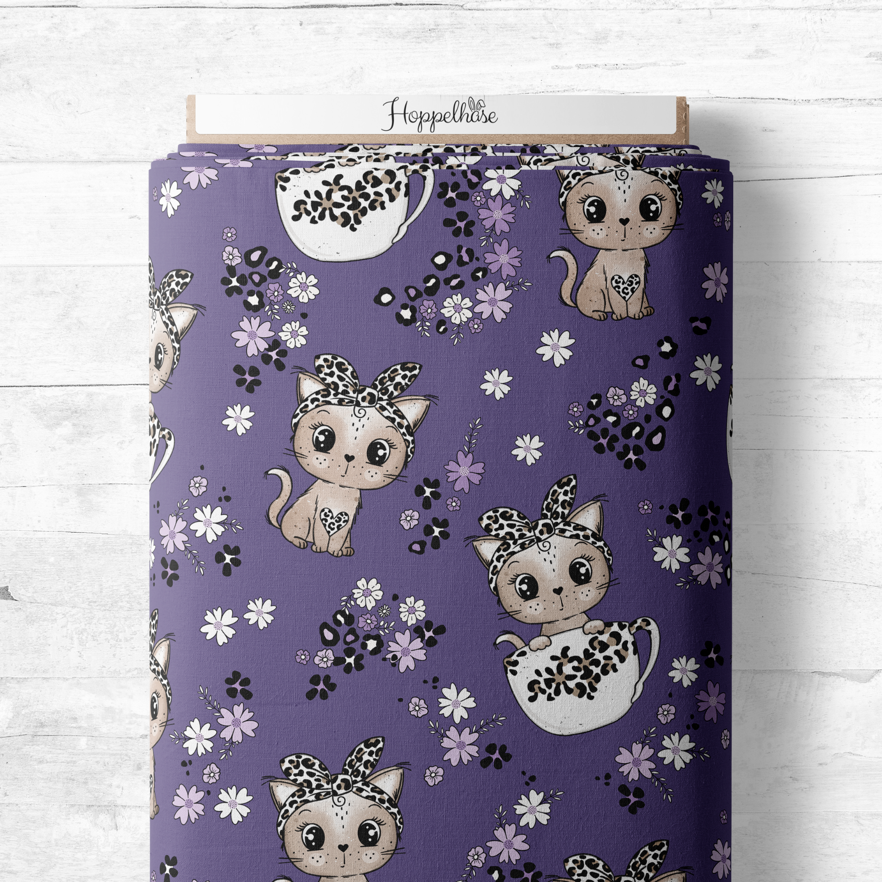 Leo-Tassen-Kitty lila