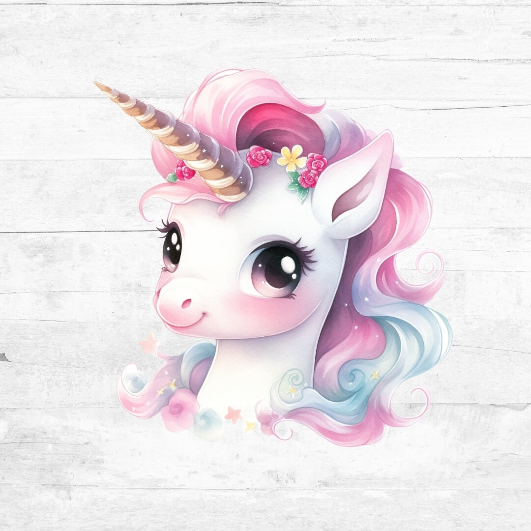 Bügelbild niedliche Einhörner  - Einhorn 1