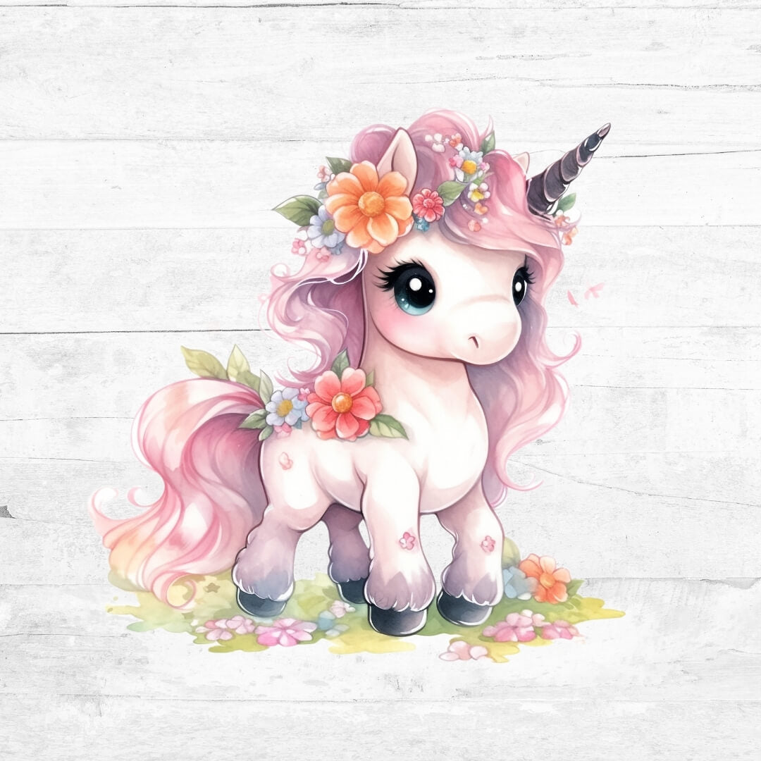 Bügelbild niedliche Einhörner  - Einhorn 2
