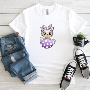 Bügelbild Tassen Kitty Punkte 2