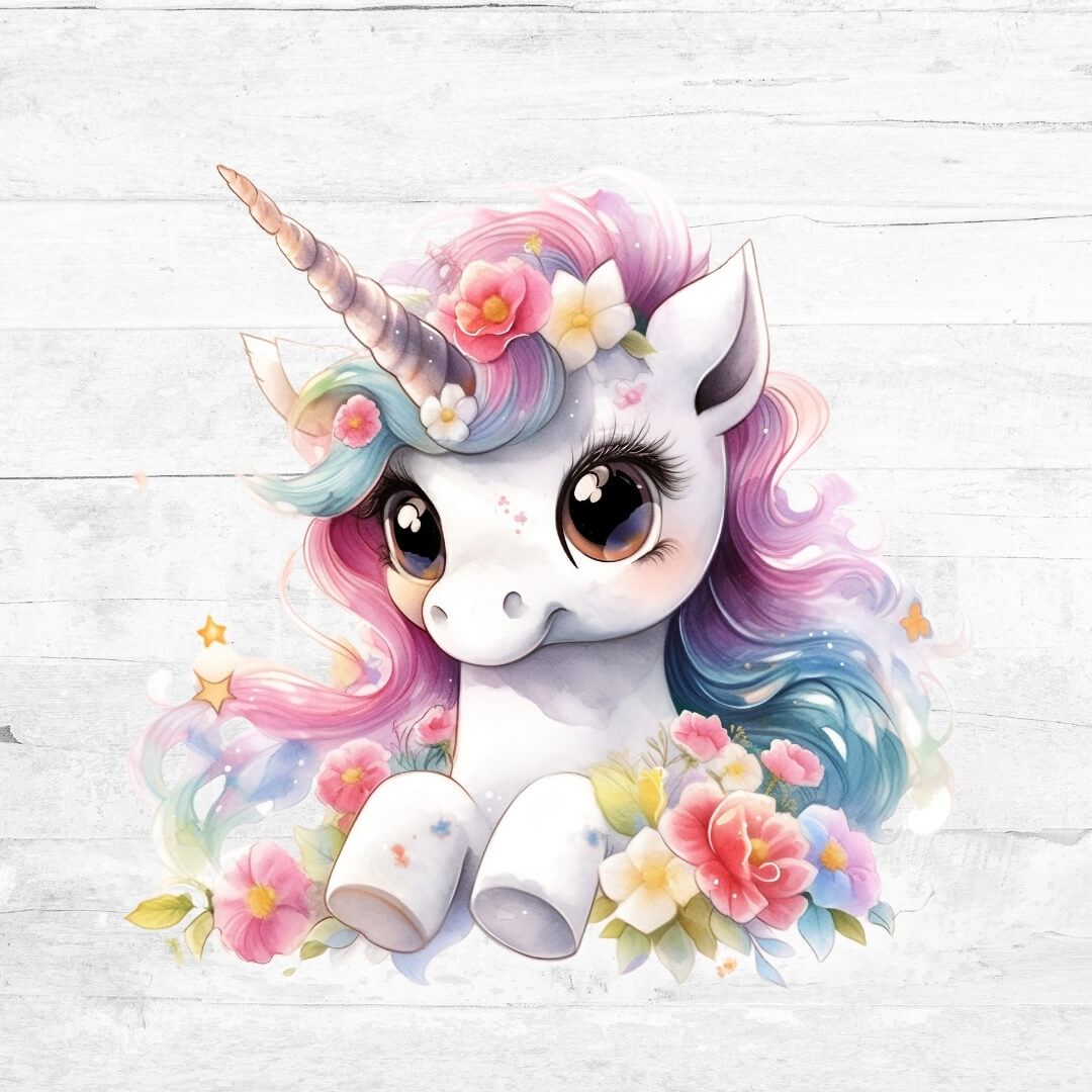 Bügelbild niedliche Einhörner  - Einhorn 5