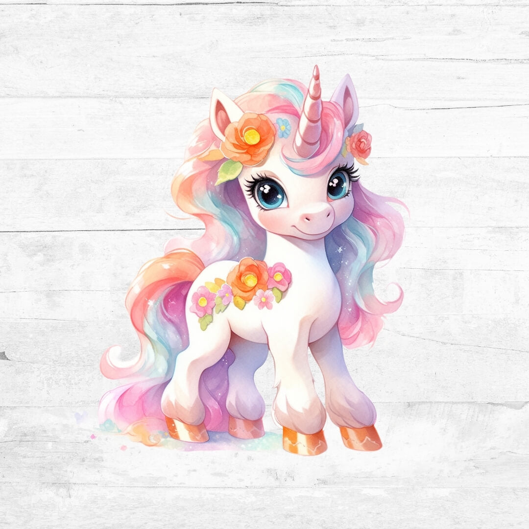 Bügelbild niedliche Einhörner  - Einhorn 6