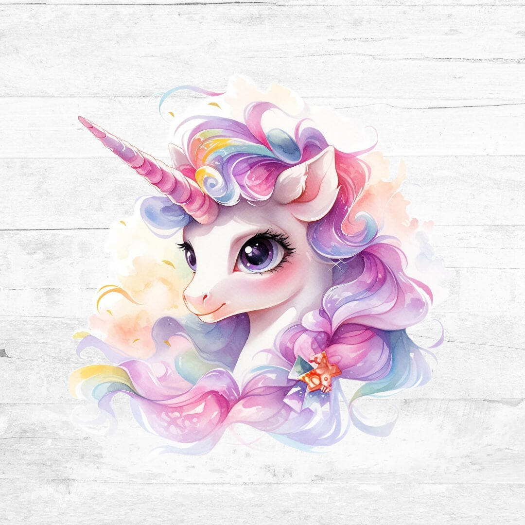 Bügelbild niedliche Einhörner  - Einhorn 10