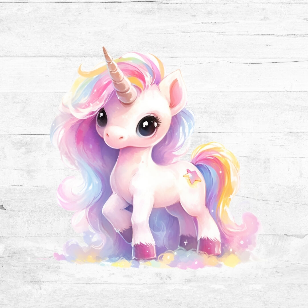 Bügelbild niedliche Einhörner  - Einhorn 12