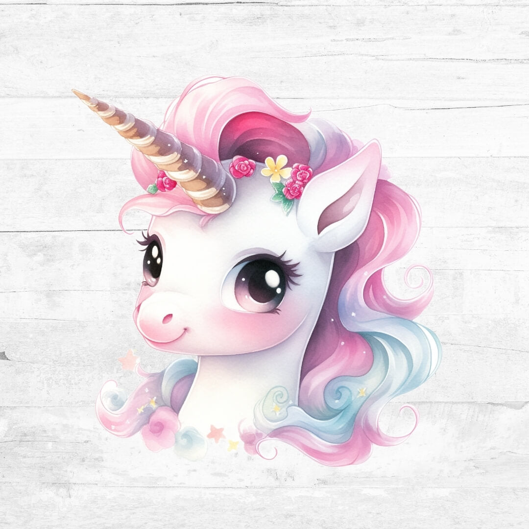 Bügelbild niedliche Einhörner  - Einhorn 14