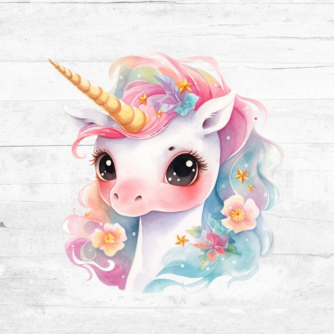 Bügelbild niedliche Einhörner  - Einhorn 17