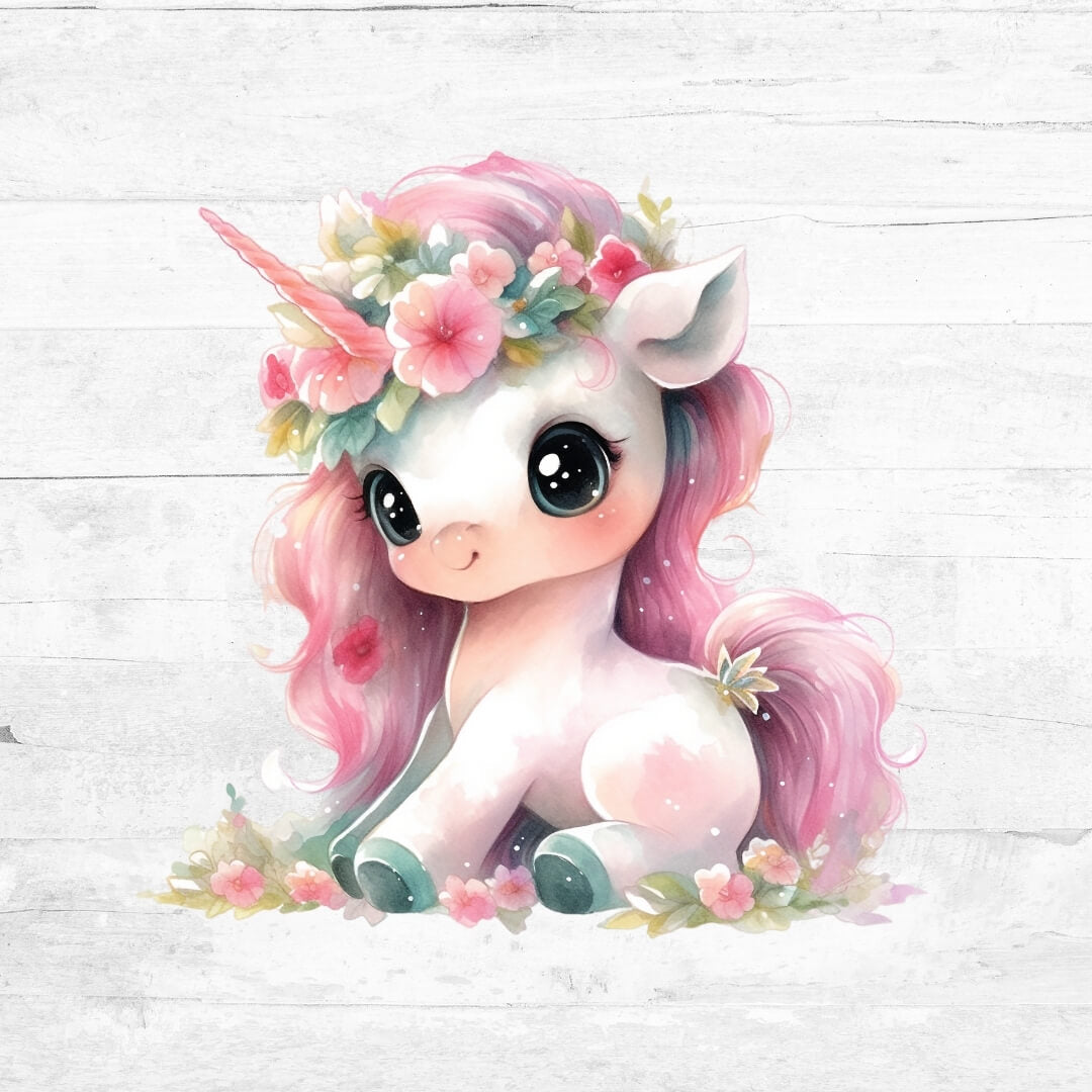 Bügelbild niedliche Einhörner  - Einhorn 21