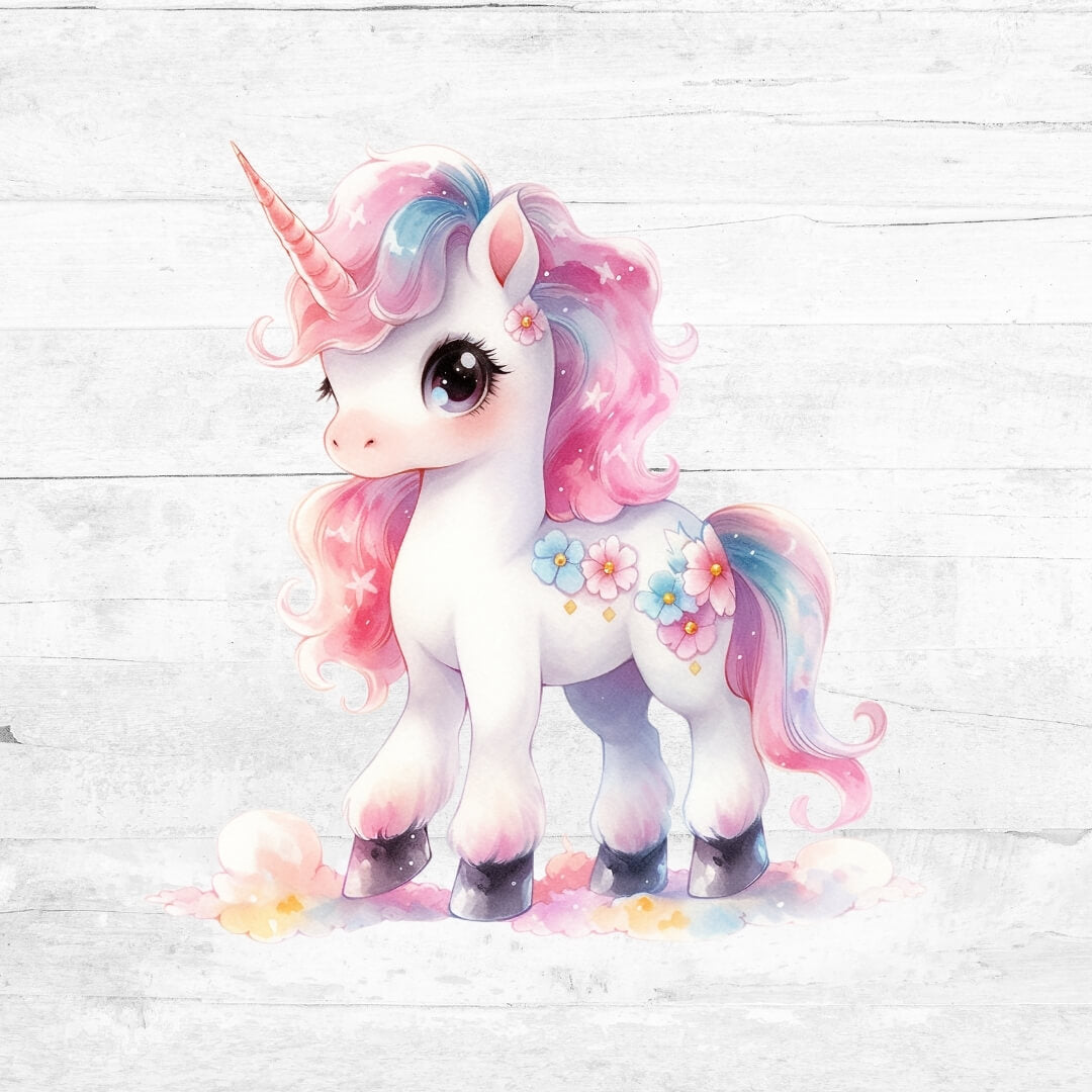 Bügelbild niedliche Einhörner  - Einhorn 23