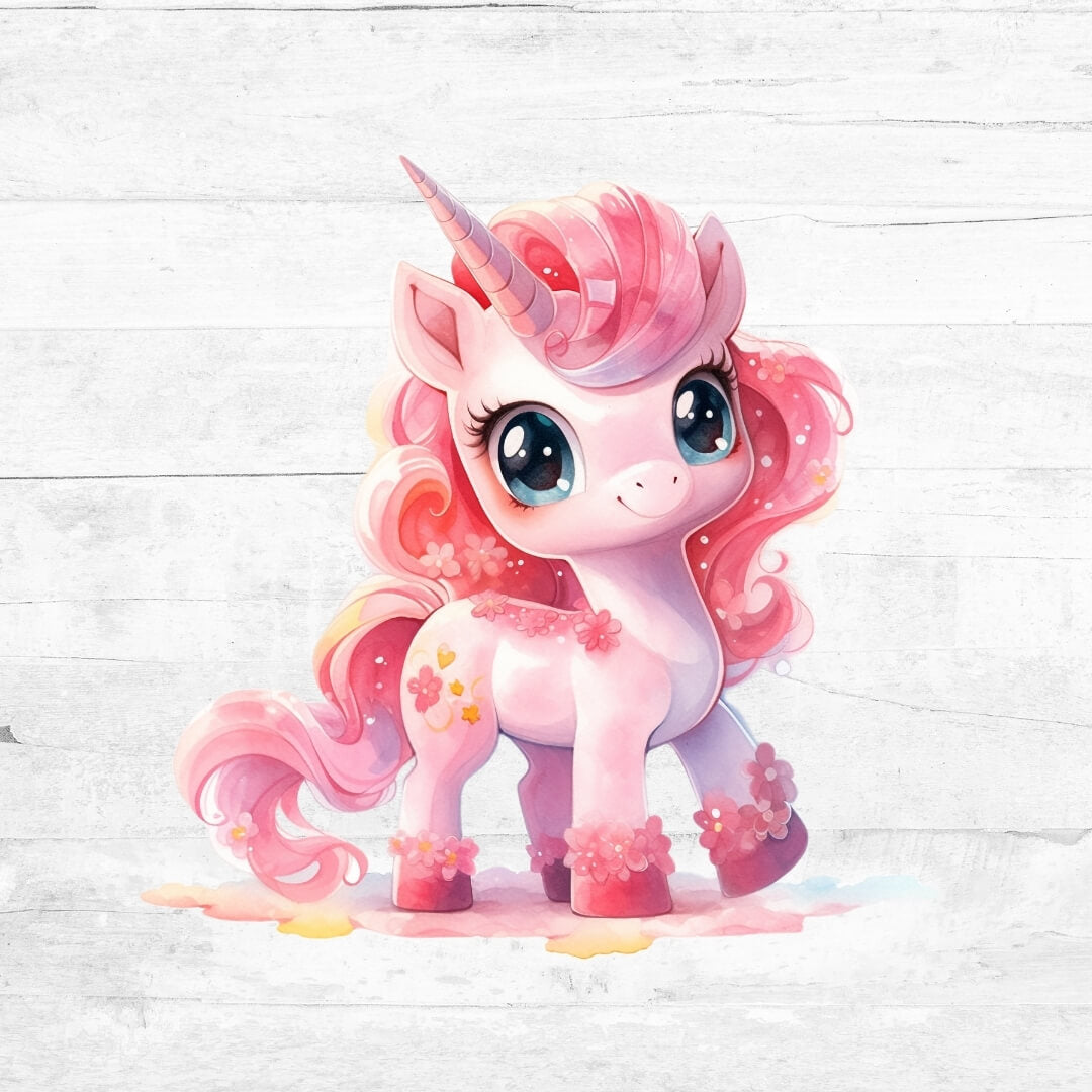 Bügelbild niedliche Einhörner  - Einhorn 24