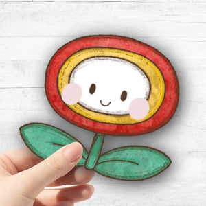 Bügelbild Game On Blume