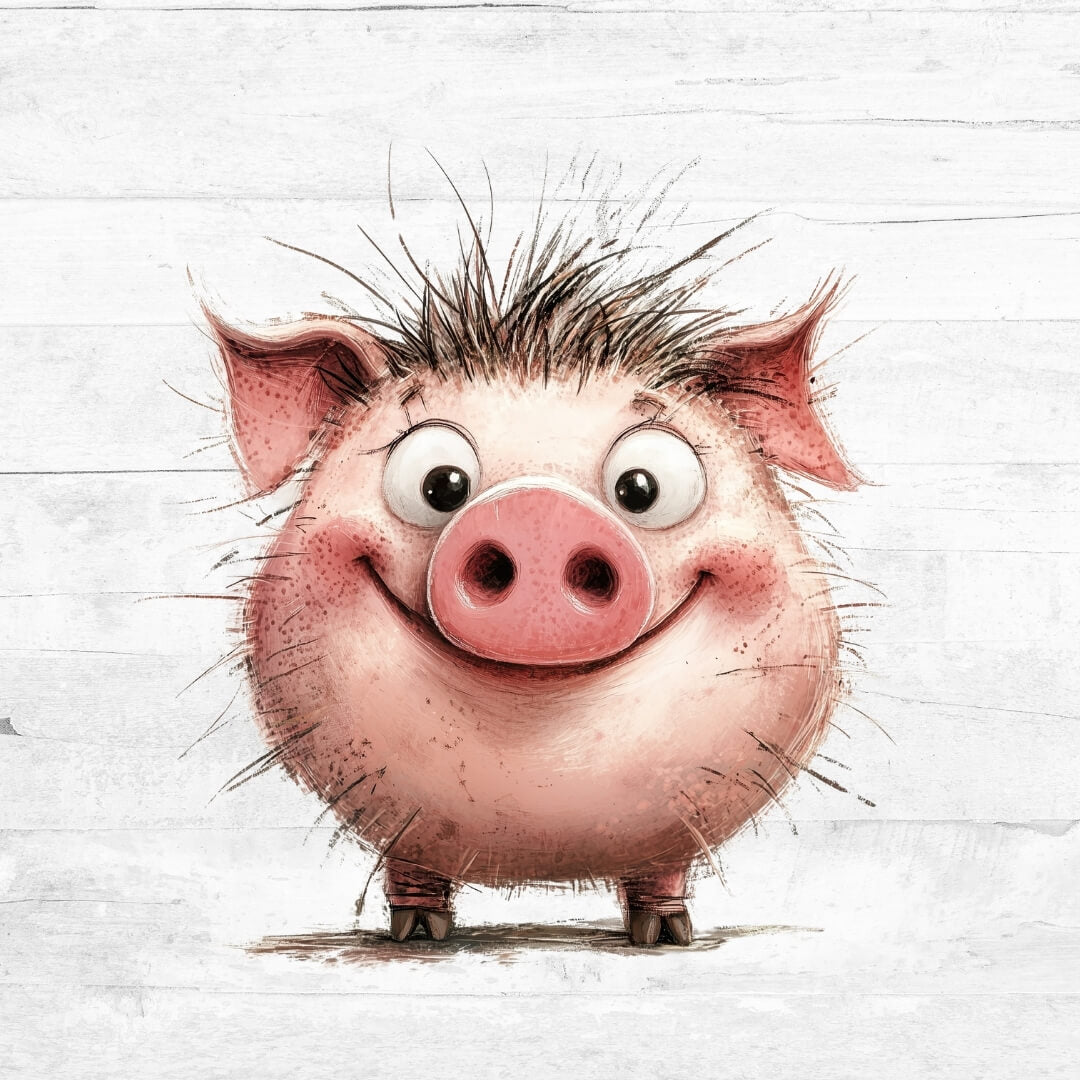 Bügelbild funny Animals 14 - Schweinchen