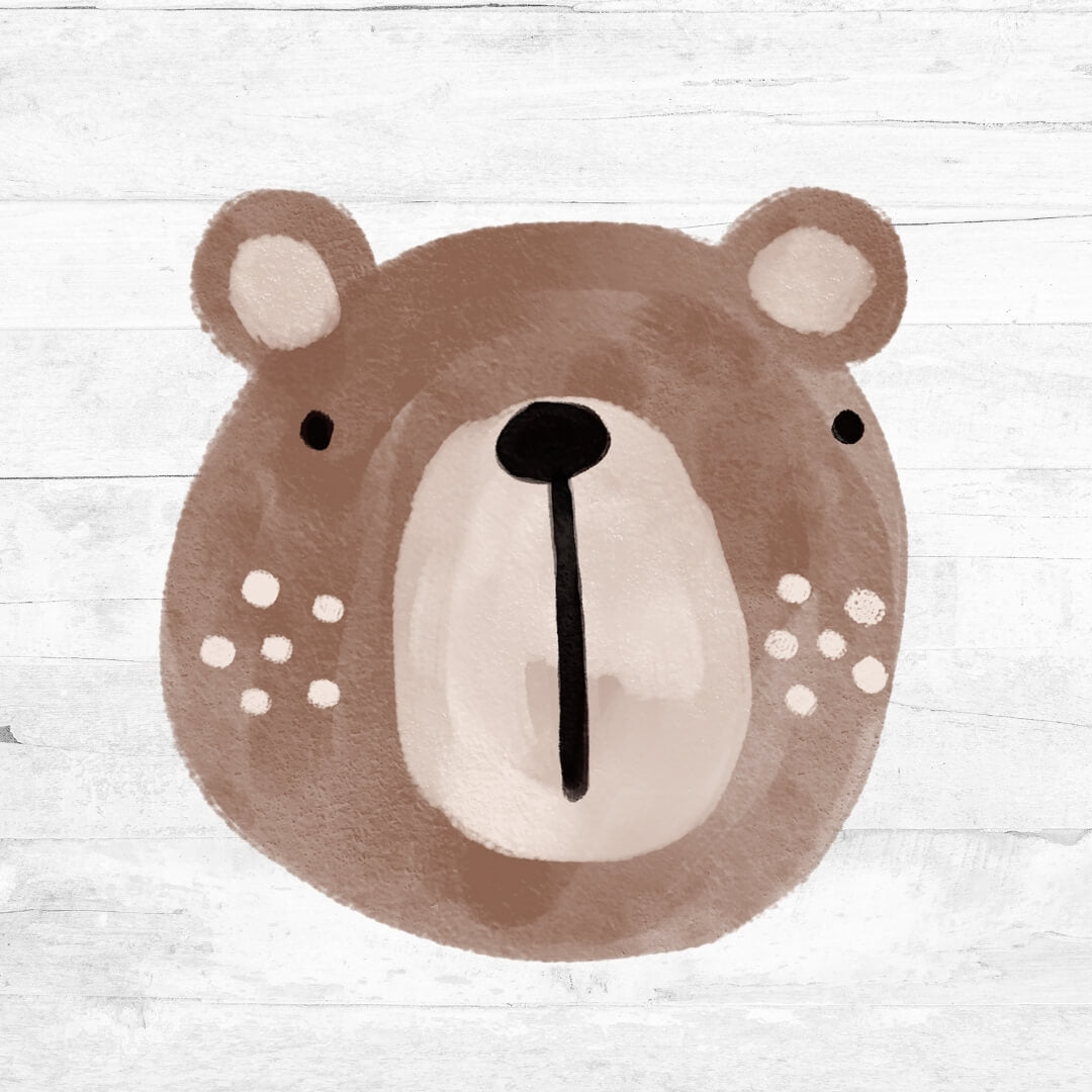 Bügelbild Bärenkopf 1