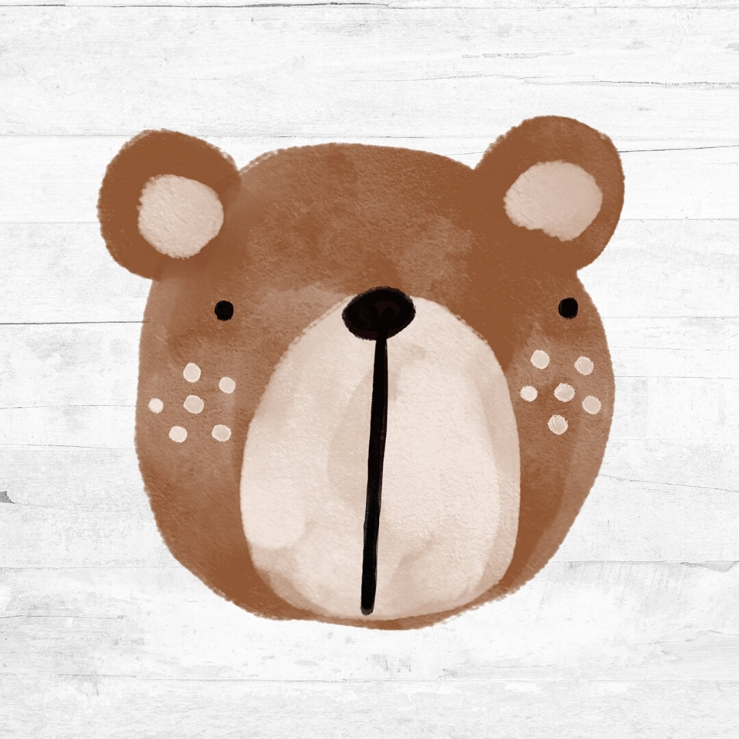 Bügelbild Bärenkopf 2