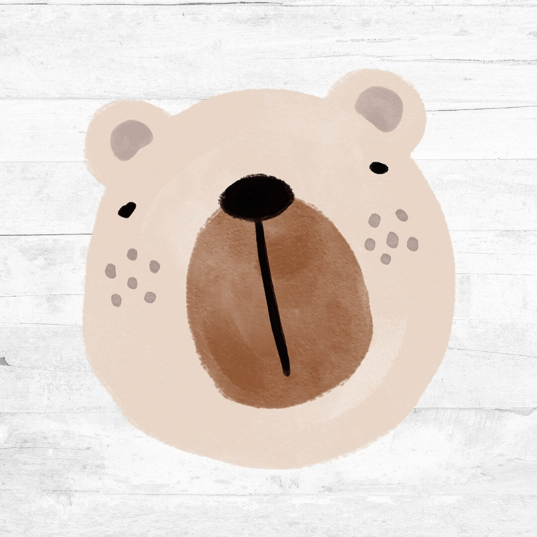 Bügelbild Bärenkopf 3