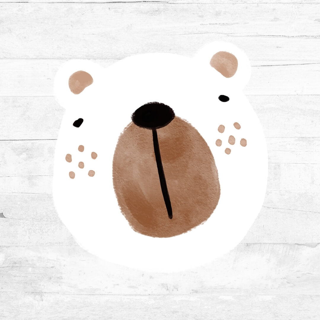 Bügelbild Bärenkopf 4