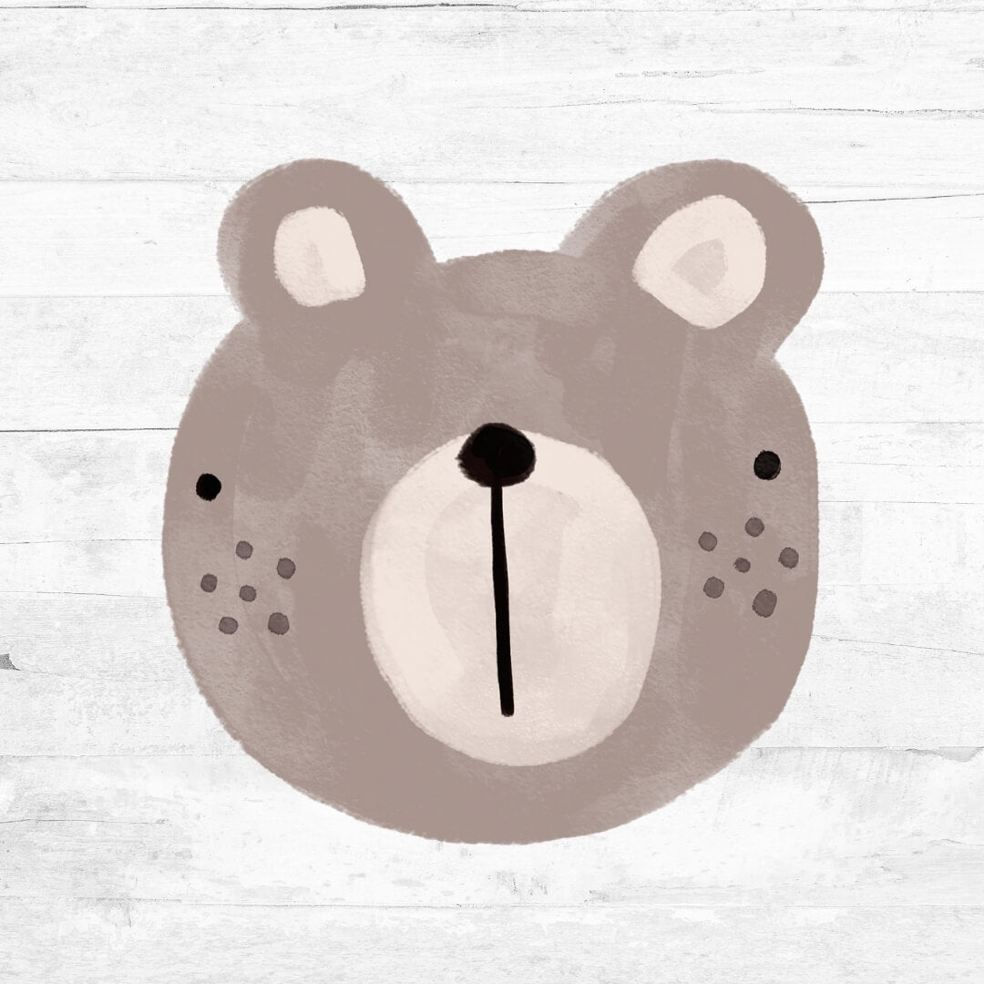 Bügelbild Bärenkopf 6