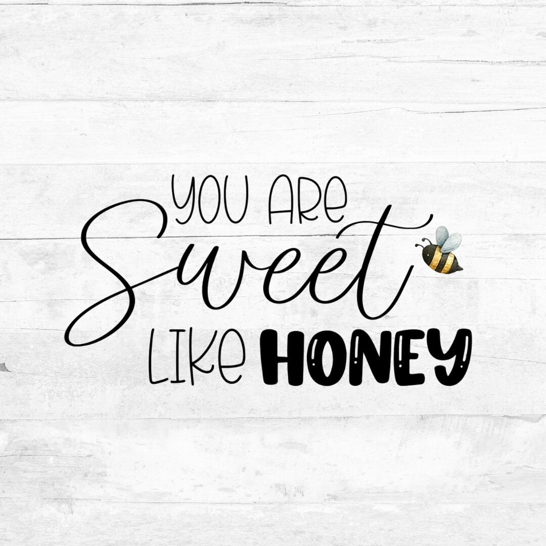 Bügelbild Schriftzug - Sweet like Honey