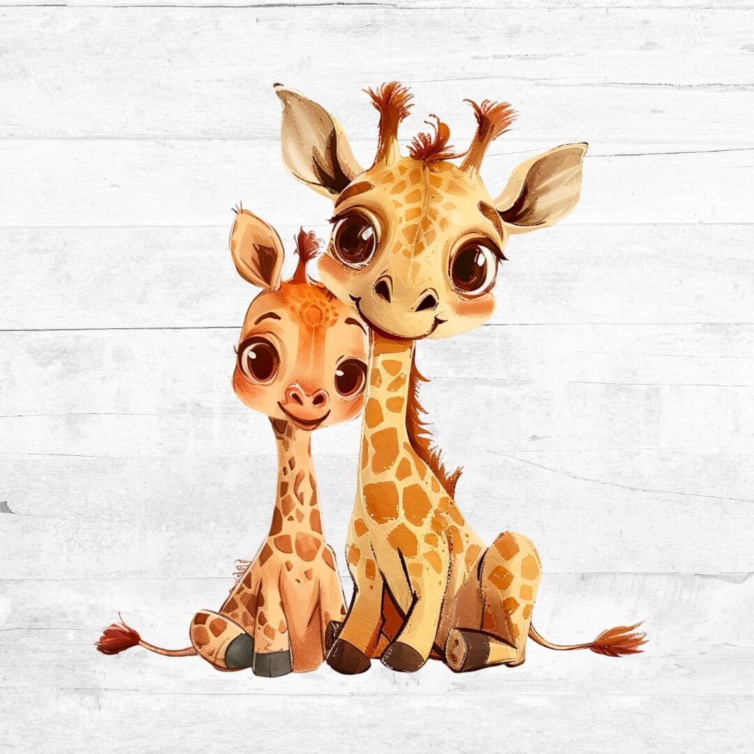 Bügelbild Giraffenliebe