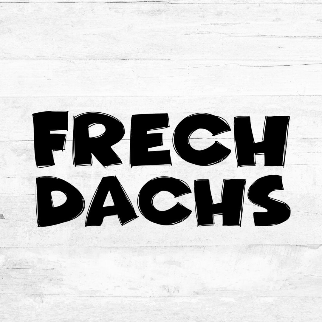 Bügelbild Schriftzug - Frechdachs