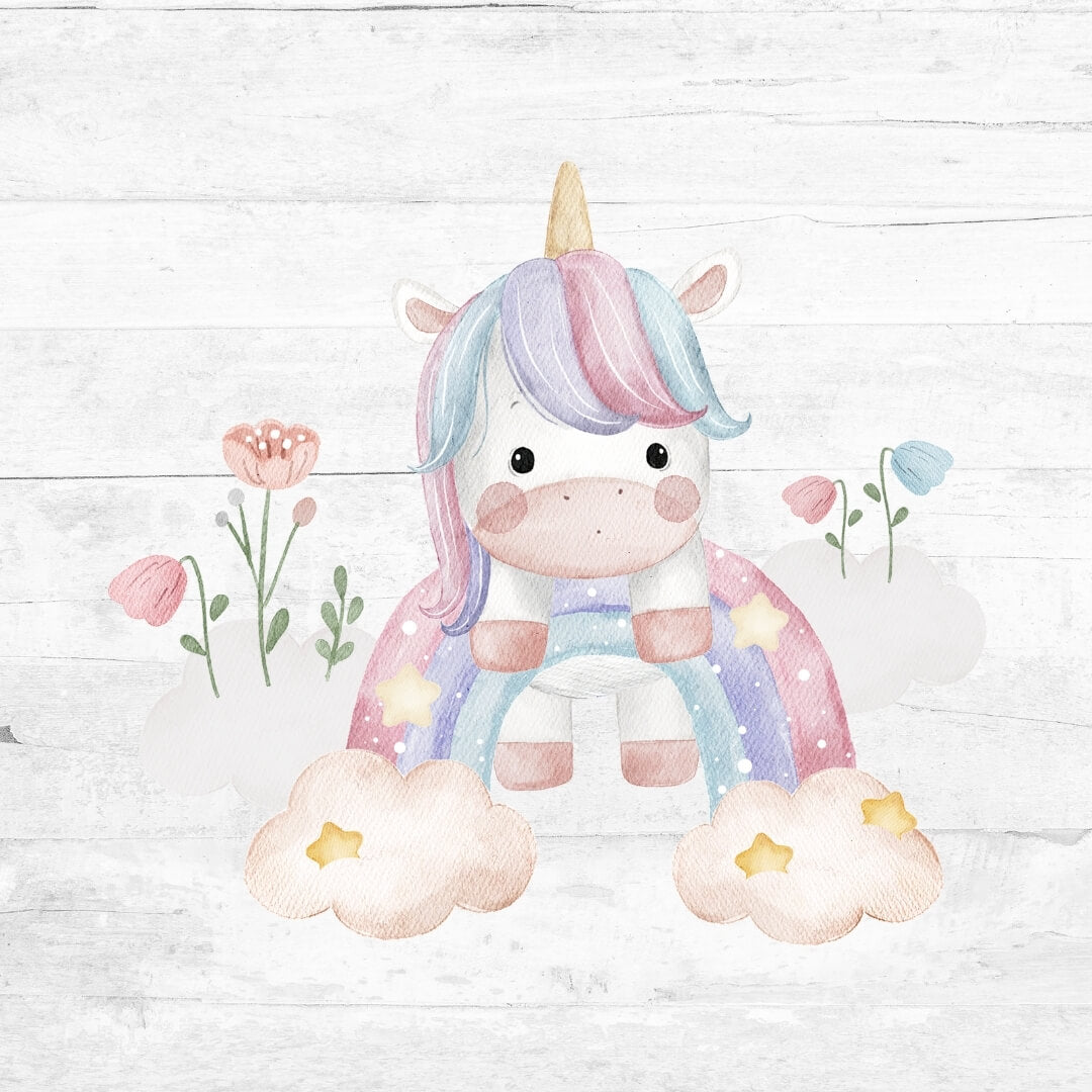 Bügelbild Einhornliebe - Einhorn 2 Regenbogen