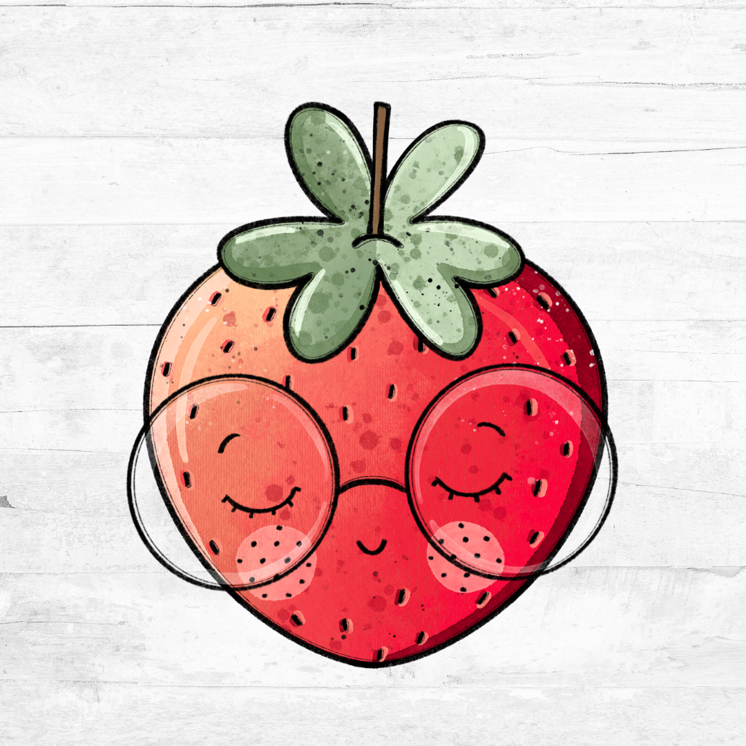 Bügelbild Erdbeerchen 2