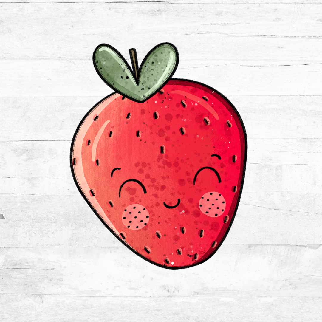 Bügelbild Erdbeerchen 3