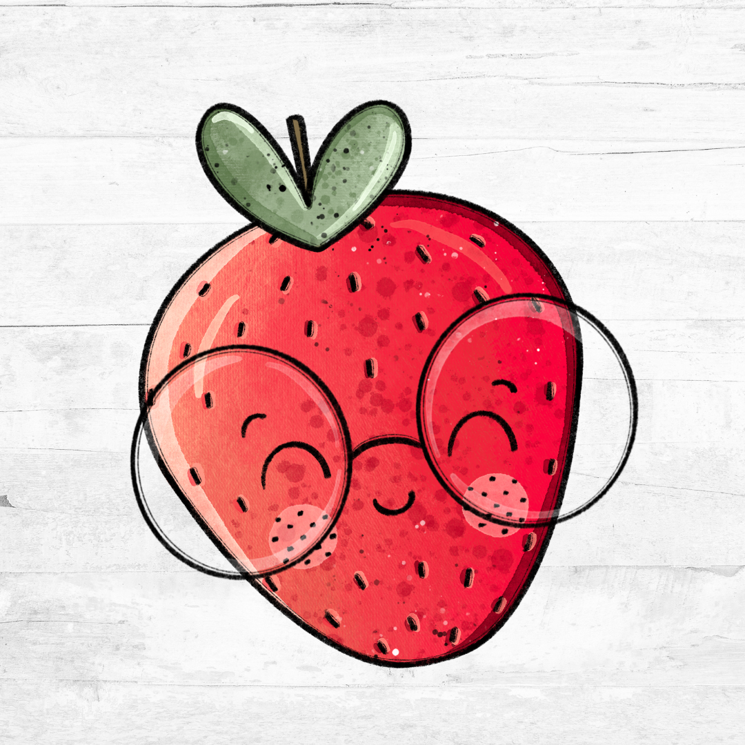 Bügelbild Erdbeerchen 4