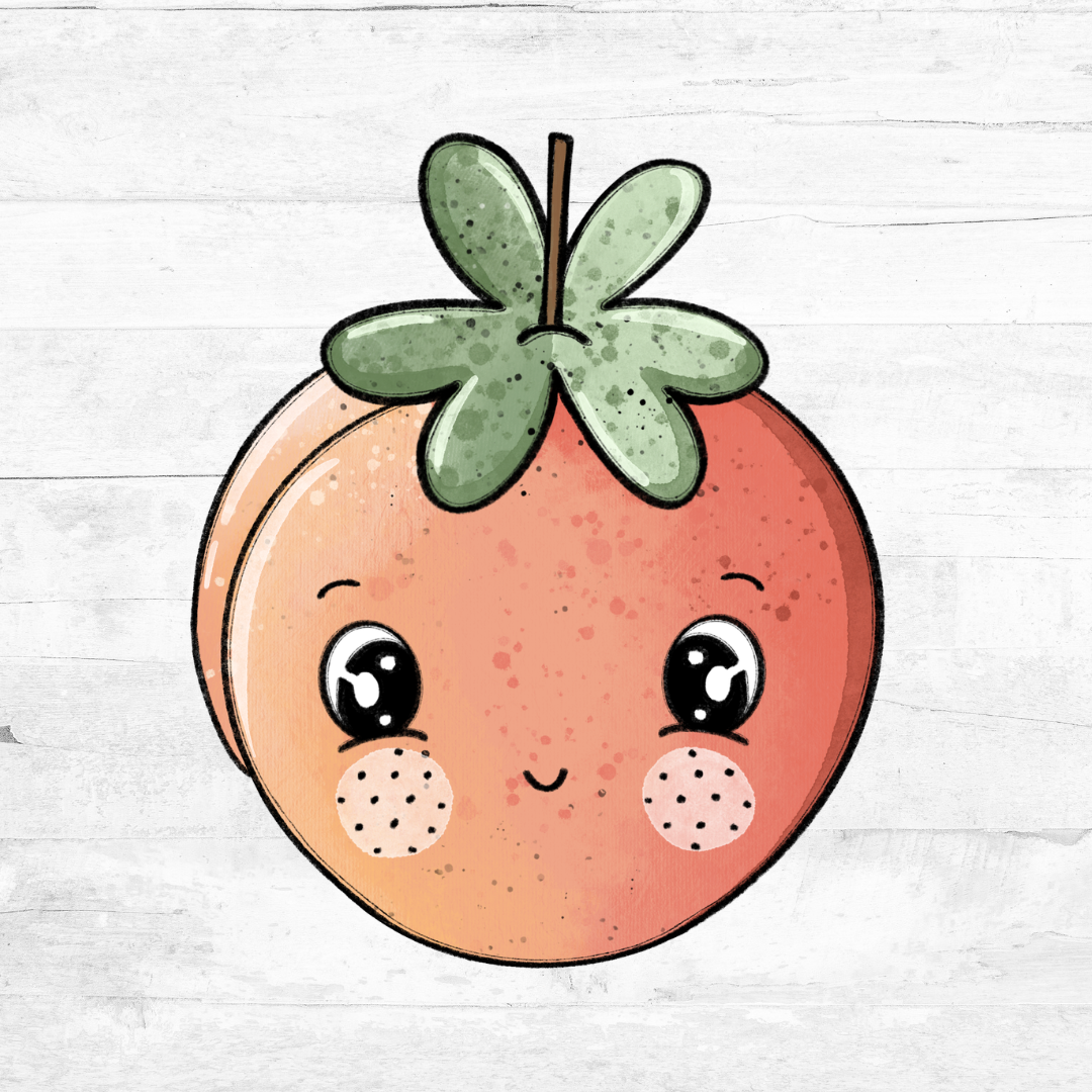 Bügelbild Pfirsichlein 2