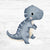 Bügelbild Dino World Blue - Dino 5 -  T-Rex