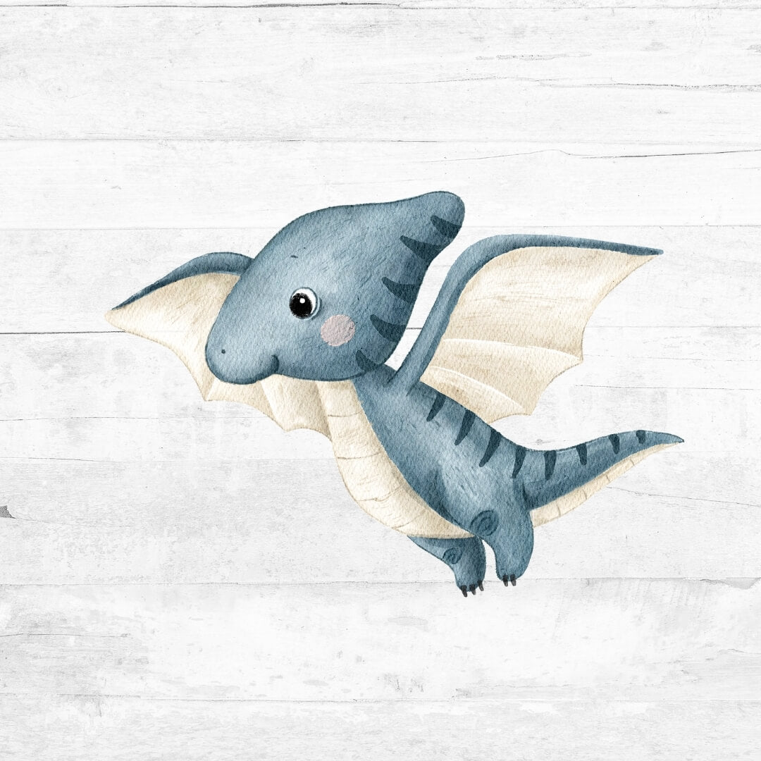 Bügelbild Dino World Blue - Dino 7  - Flugsaurier