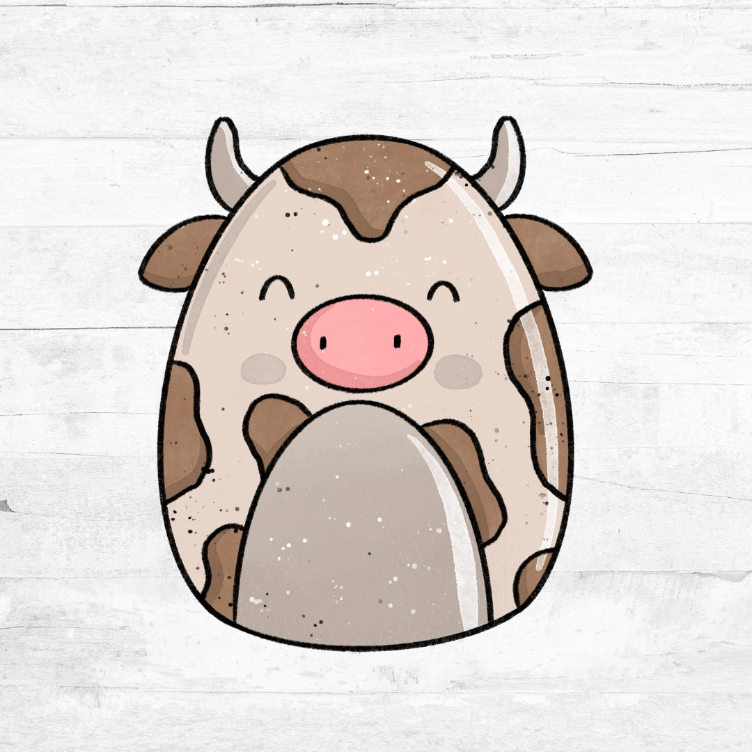 Bügelbild Flauschis - Kuh
