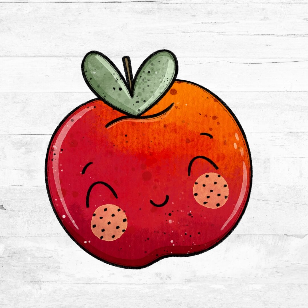 Bügelbild süße Äpfelchen 1