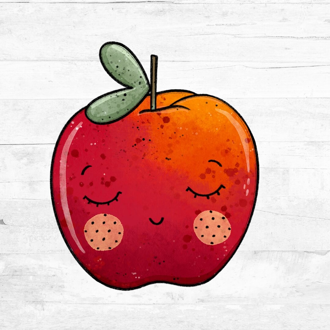 Bügelbild süße Äpfelchen 2