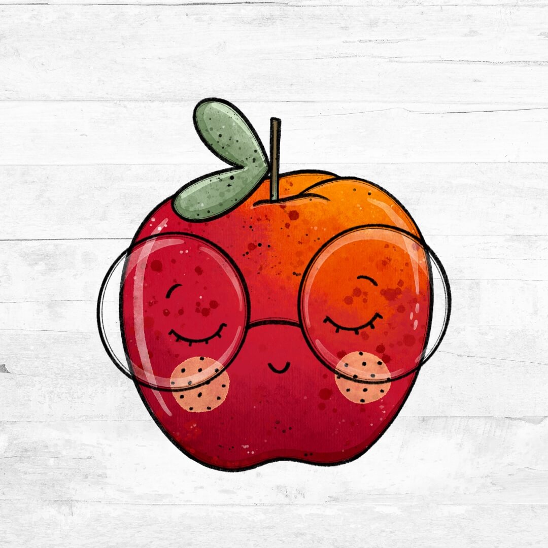 Bügelbild süße Äpfelchen 3