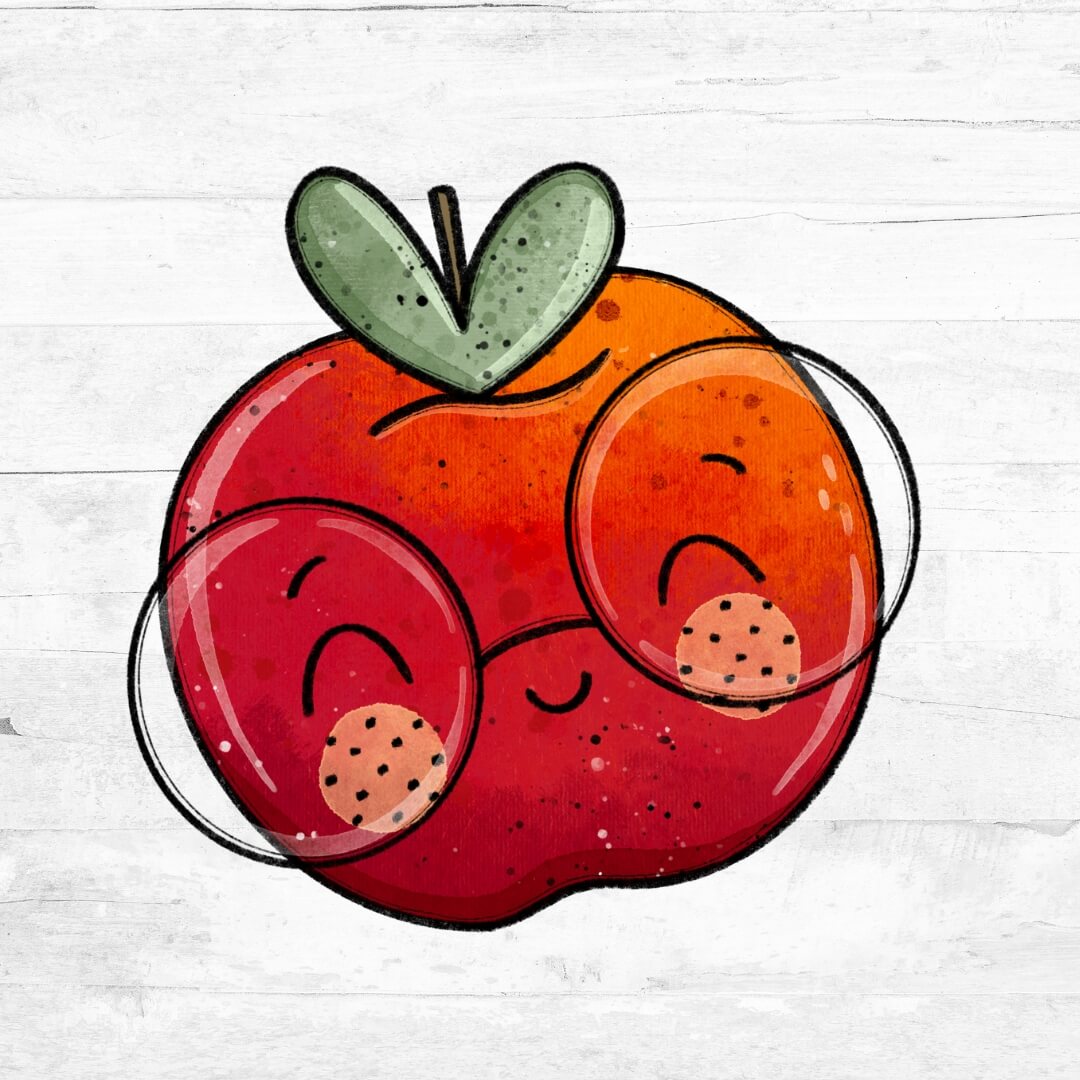 Bügelbild süße Äpfelchen 4