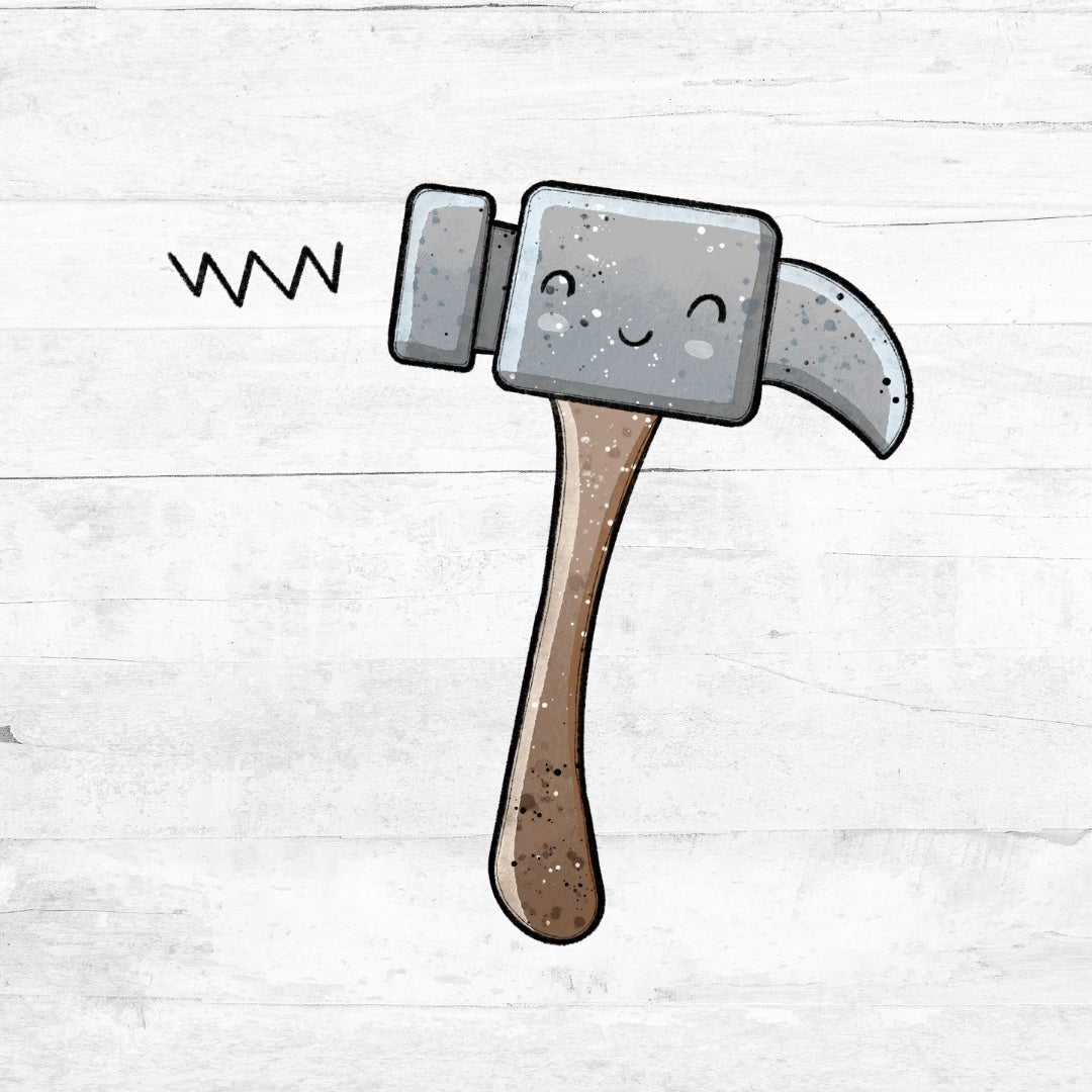 Bügelbild Funny Werkzeuge - Hammer