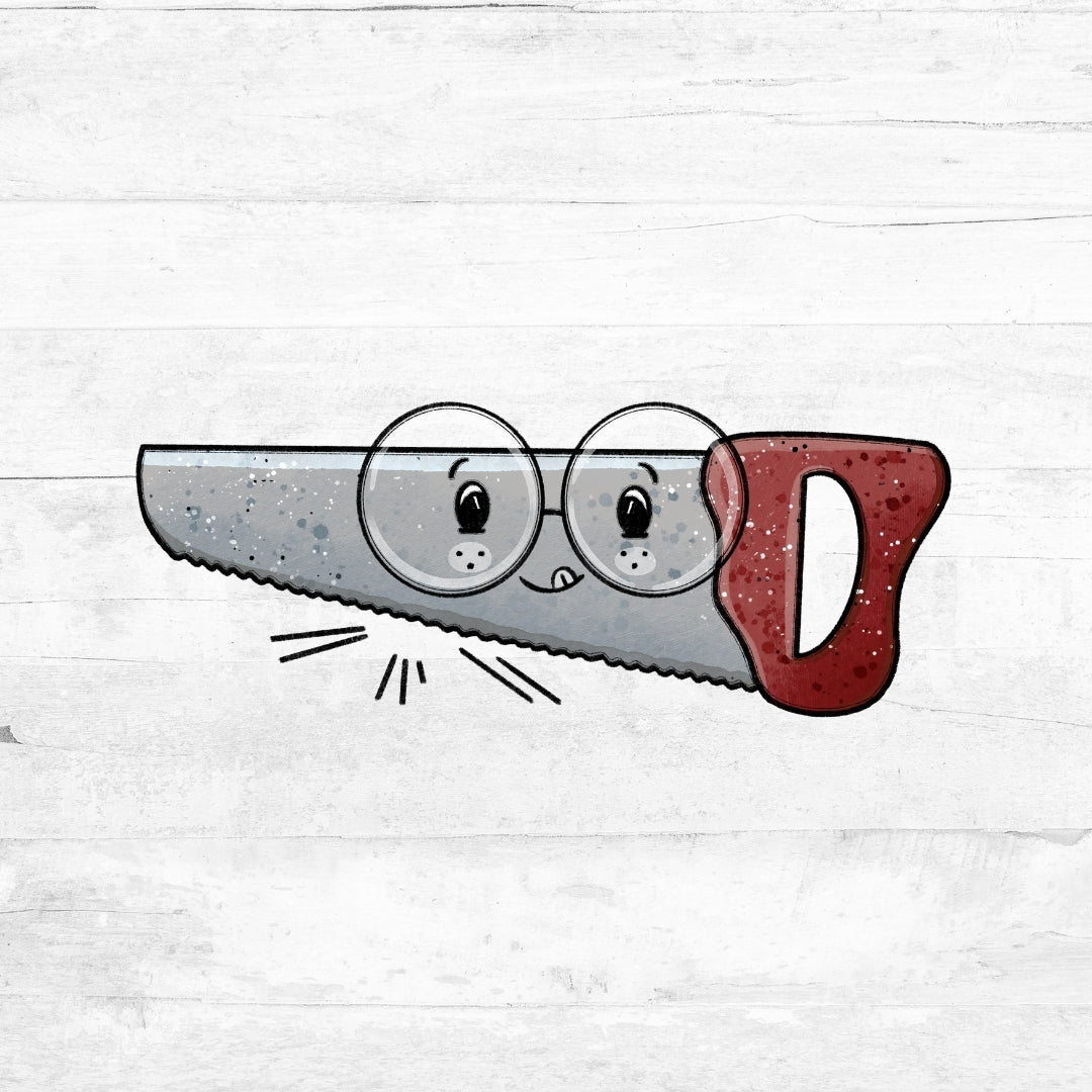 Bügelbild Funny Werkzeuge - Säge