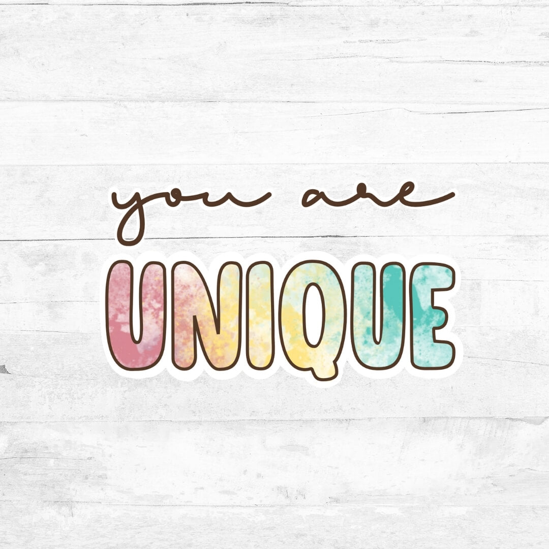 Bügelbild  - You are unique - Schriftzug
