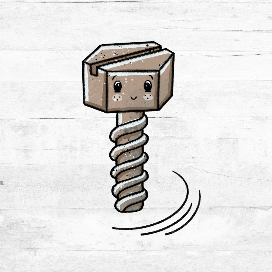 Bügelbild Funny Werkzeuge - Schraube