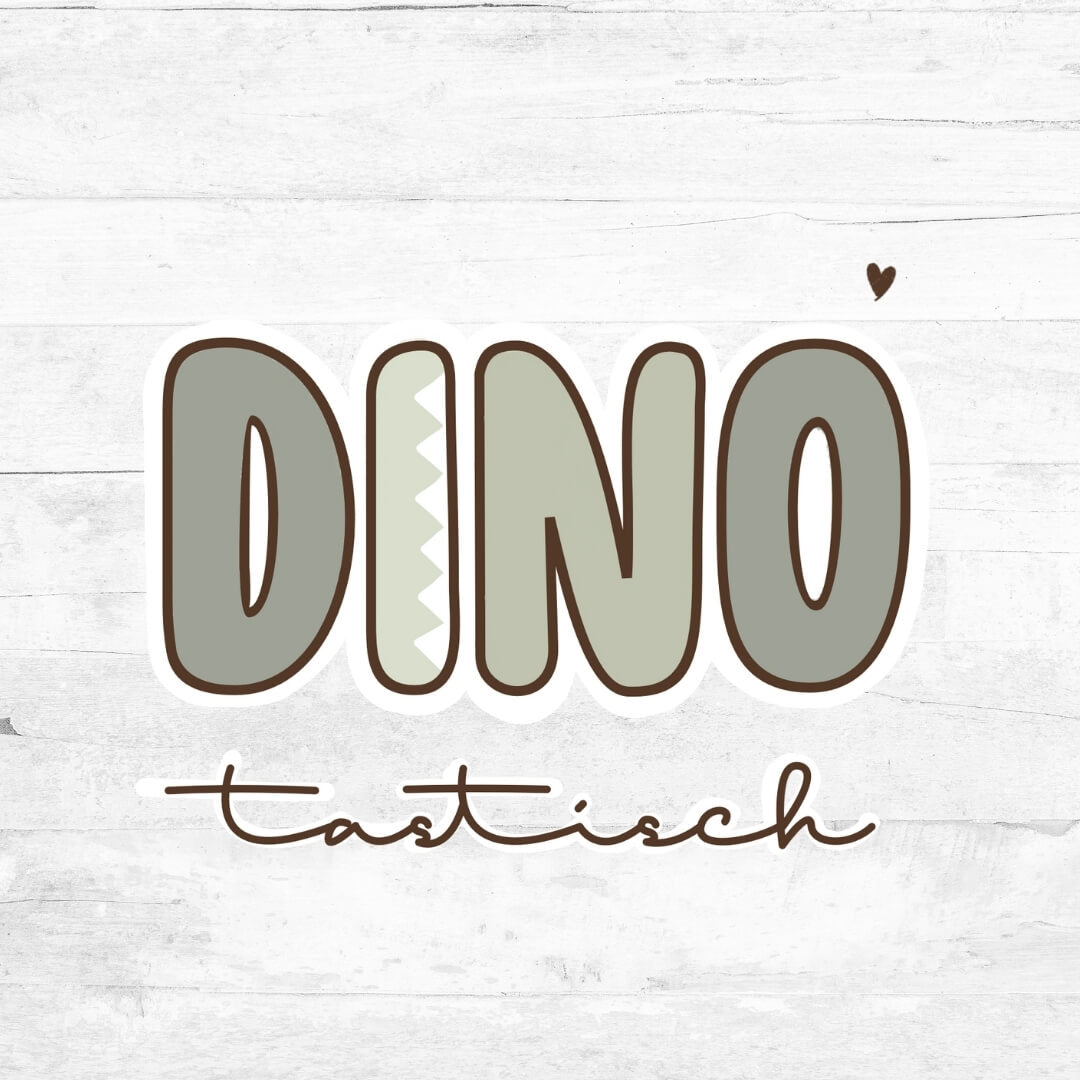 Bügelbild Dinotastisch Schriftzug