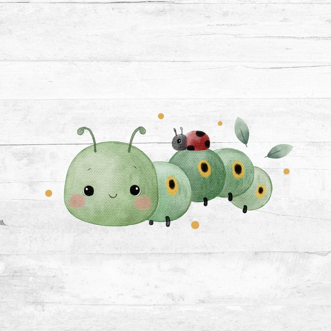 Bügelbild kleine Raupe