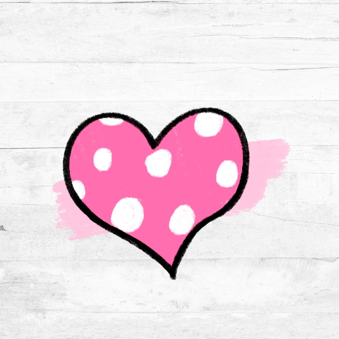 Bügelbild Wonderful World  - Herz