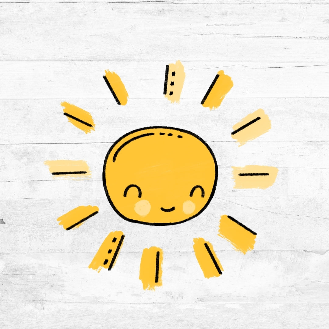 Bügelbild Wonderful World  - Sonne