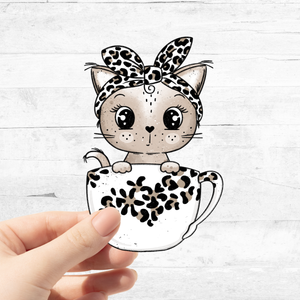 Bügelbild  Leo Tassen Kitty