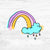 Bügelbild Wonderful World  - Regenbogen
